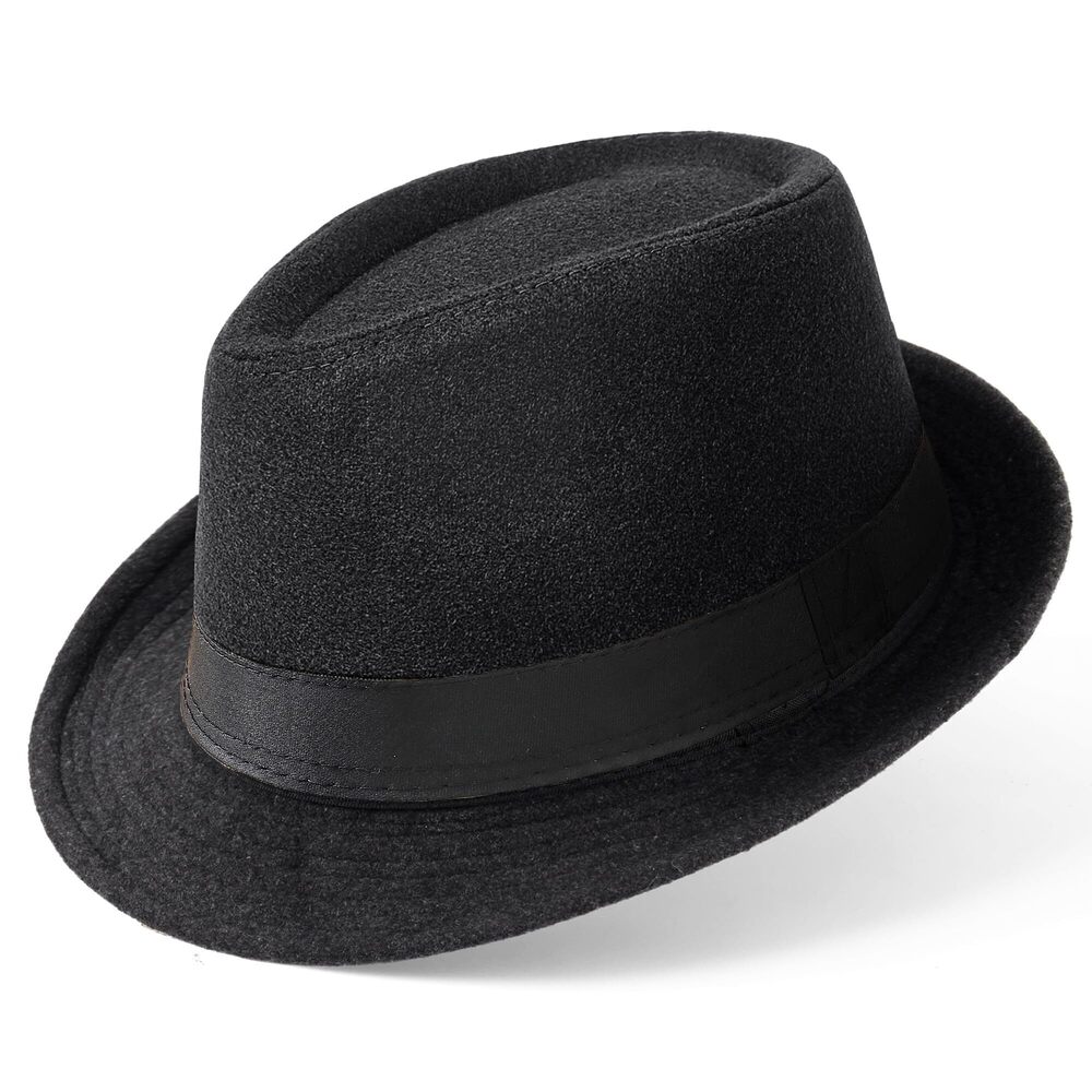 1214 Straw Trilby Fedora Hat -1920s Felt Panama Hat Short Brim Summer Cap